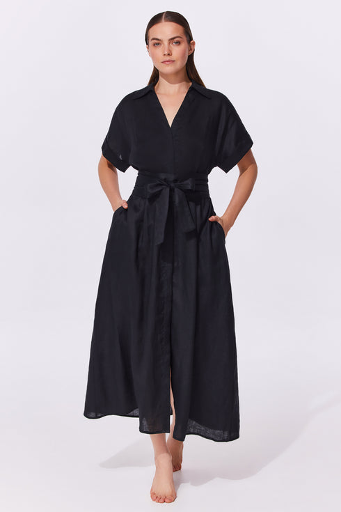 Gottex Hokkaido Linen Safari Dress